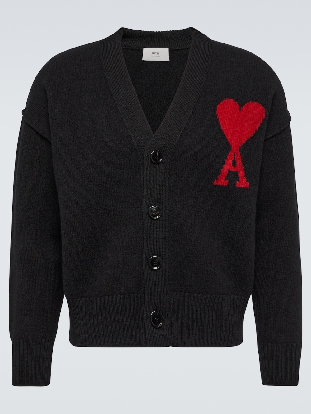 Ami Paris Ami De Cœur virgin wool cardigan